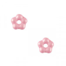 Czech glass beads flower 5mm - Alabaster Pastel rose 02010-29305
